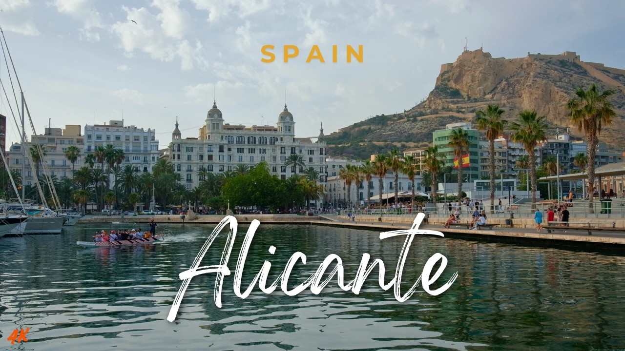 Ambient Alicante Walk | Santa Bárbara Castle, Fogueres Festival 🇪🇸 (4K)