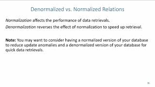 Normalization: When to Normalize