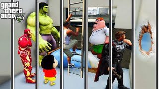 Franklin & Shinchan And Avengers Planning To Escape Prison in GTA 5 || Gta 5 Tamil