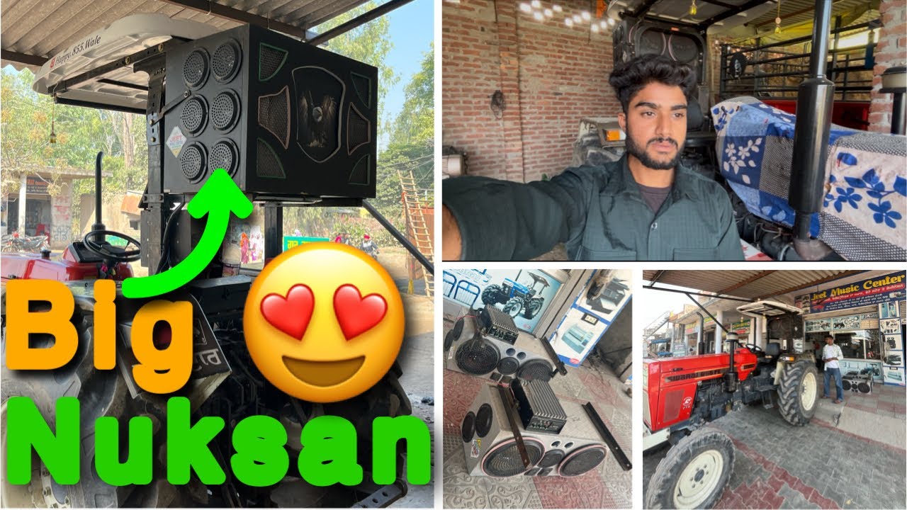 [Swaraj de music system ch pegi problem😈Happy Tractor vlogs