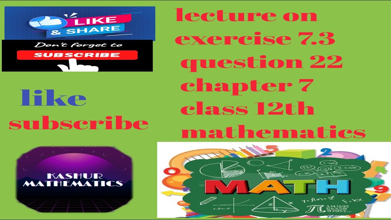 Class 12 Ex 7.3 Q22 math/integration /chapter 7/Q22 Ex 7.3 Q22 12th math