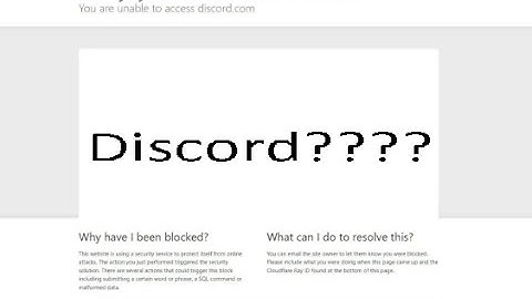 discord Sorry, you have been blocked You are unable to access discord.com ... Hello?