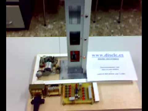 Proyecto con maqueta de un ascensor de 5 plantas controlada por un microcontrolador pic 16f84A