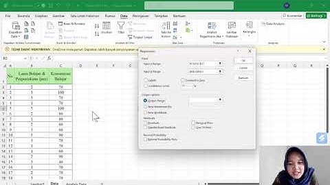 Mini Project Statistika Bisnis Analisa Regresi Linear Sederhana dengan Microsoft Excel || UPNVJT