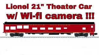 Lionel Theater Car with WiFi Camera, unboxing, review & operating screenshot 2