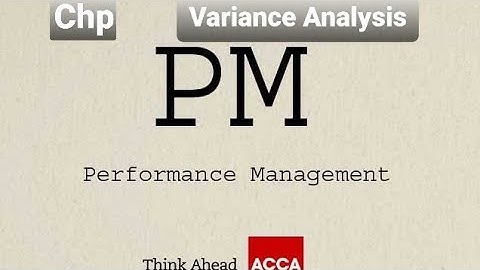 F5 Performance Management (Variance Analysis) Part i