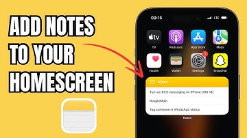 How To Add Notes Widget To Your iPhone HomeScreen
