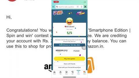 Amazon quiz answers 6 November 2024