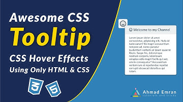 Awesome CSS Tooltip | CSS Hover Effects | Using Only HTML & CSS | content : attr( data-tooltip )