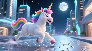 Moonbeam Unicorn Street Ride 🦄🌙 Magical Kids Song | Fun Fantasy Adventure for Toddlers