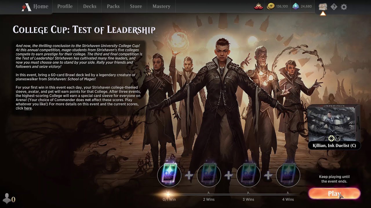 【MTG Arena】College Cup: Test of Leadership (Strixhaven Brawl)