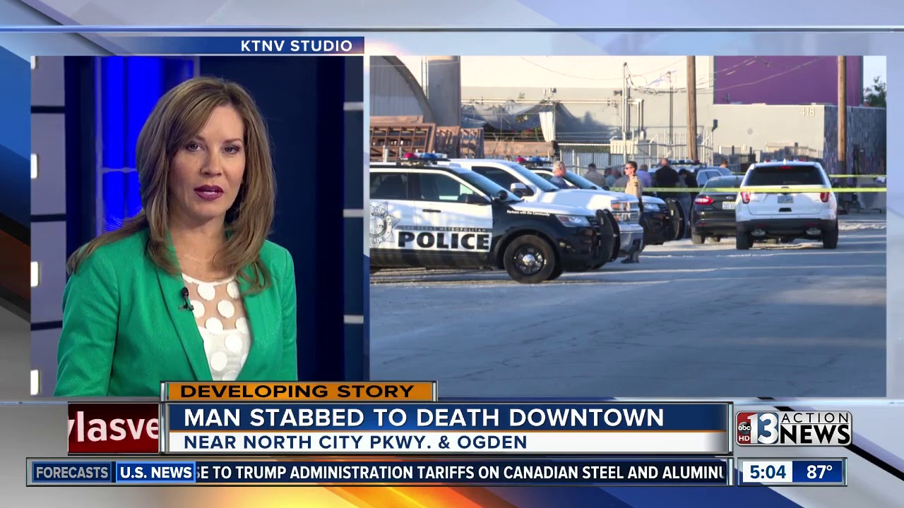 Man found stabbed to death in downtown Las Vegas - YouTube