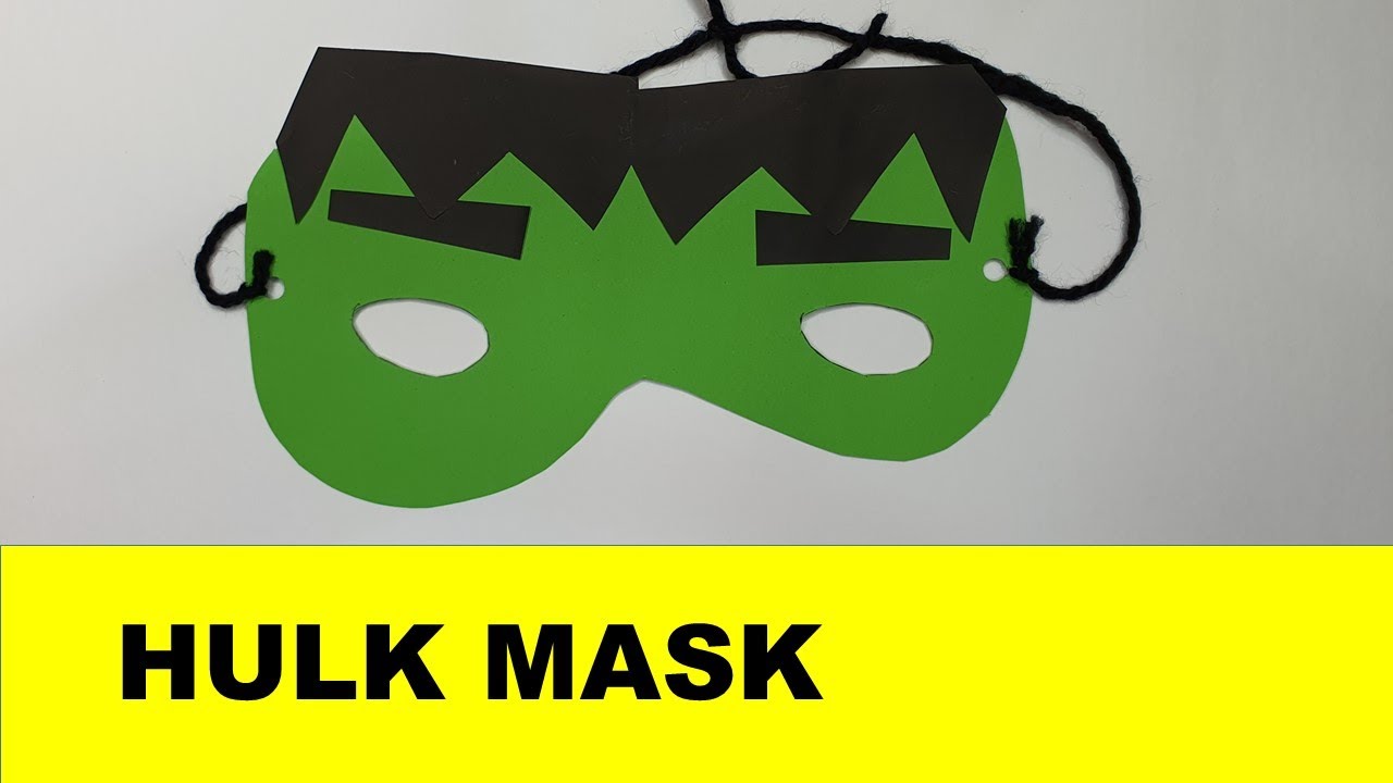 Spædbarn Gammeldags Derfor DIY Hulk Halloween Face Mask, Easy Paper Craft for Kids - YouTube