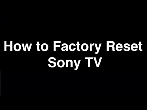 How to Factory Reset Sony Bravia TV  -  Fix it Now