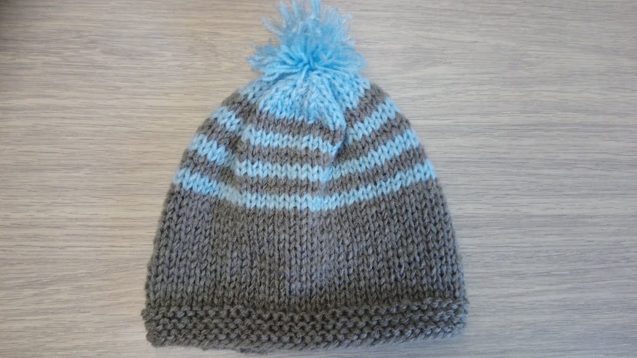 Bonnet Au Tricot Pour Nouveau Ne Facile Et Rapide A Faire Youtube