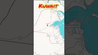 kuwait 🗺️ #kuwait #map #middleeast #asia #asian #googleearth #persian #arabian #shorts #short