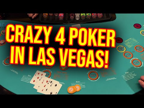 CRAZY 4 POKER IN LAS VEGAS! $1200 BUY IN $200 BETS!!