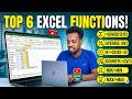6ቱ ዋና የኤክሴል ፎርሙላዎች sum, average, if, countif, min, max Top 6 Microsoft Excel Formulas