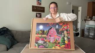 Bits and Pieces Halloween Jigsaw Puzzle and Puzzle Board with Drawers