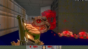 Doom Custom Maps: "Mountain Base" (MAP01) by Ozku - UV blind run