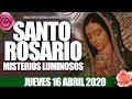Santo Rosario de Hoy Jueves 16 de Abril de 2020|MISTERIOS LUMINOSOS