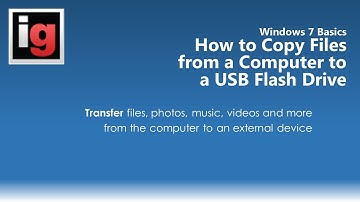 How to Copy or Transfer Files from a Computer to a USB Flash Drive