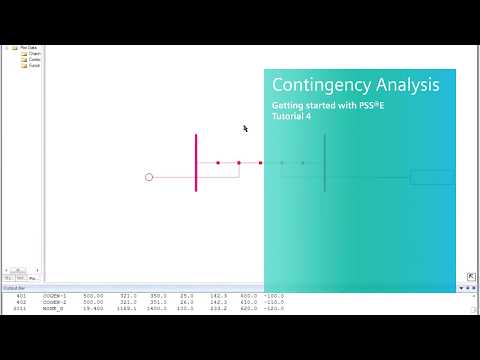 【PSS®E】Getting started with PSS®E: Tutorial 4 - Contingency Analysis