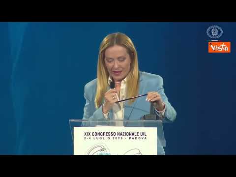 Video L'intero discorso di Giorgia Meloni al Congresso della Uil