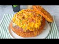 Creamy Mac &amp; Cheese Bread Bowl | No-knead Homemade Bread