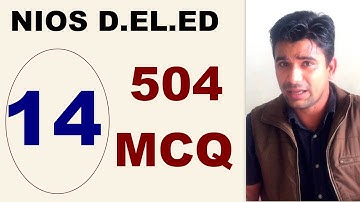 #14 - Course 504 Math MCQ Test, NIOS D.EL.ED | Online Partner