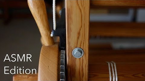 Winding a warp onto the loom - ASMR Edition