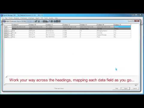 Importing employee data into Payroll Manager