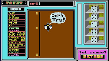 ATARI ST YATZY ~ YAHTZEE OTHER STOS 1989 Breakout Software From Automation Compact Disk Menu No 265