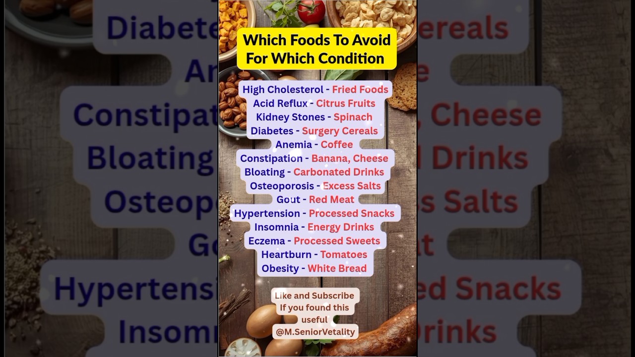Foods That Make Common Health Problems Worse After 50