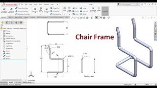 Solidworks Tutorials| Make chair frame with solidworks 3d sketch