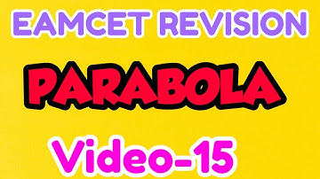 EAMCET REVISION-15| TIPS AND TRICKS| PARABOLA| #eamcet2020 #apeamcet #tseamcet