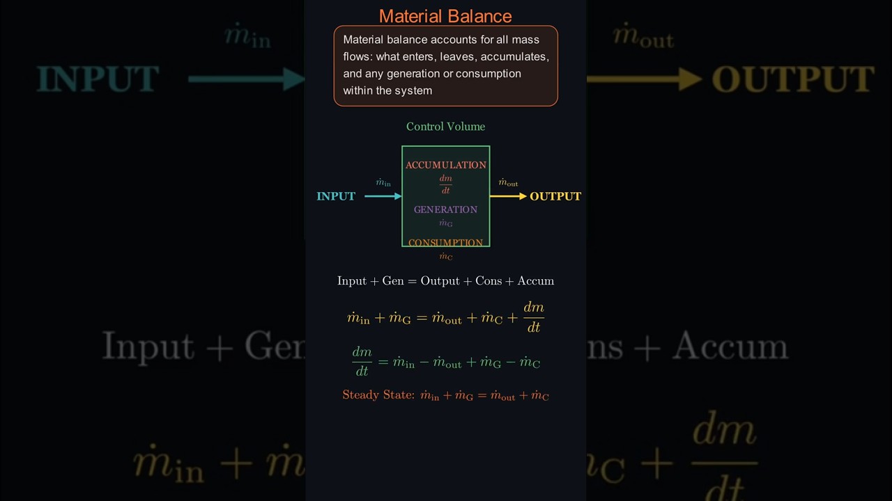 Материальный баланс для химического процесса ⚙️ | Основная концепция в инжиниринге 