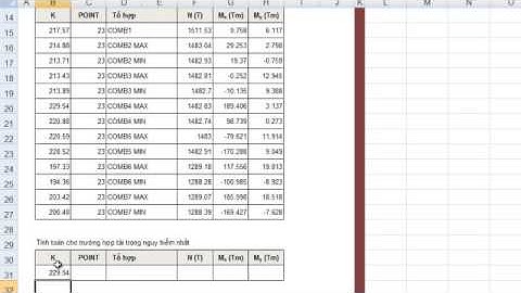 Hướng dẫn Excel - Lập bảng tính toán Đài cọc (P2)