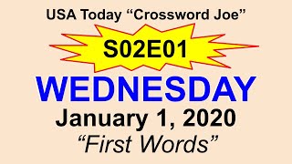 S02E01 USAToday Crossword First Words January 1, 2020