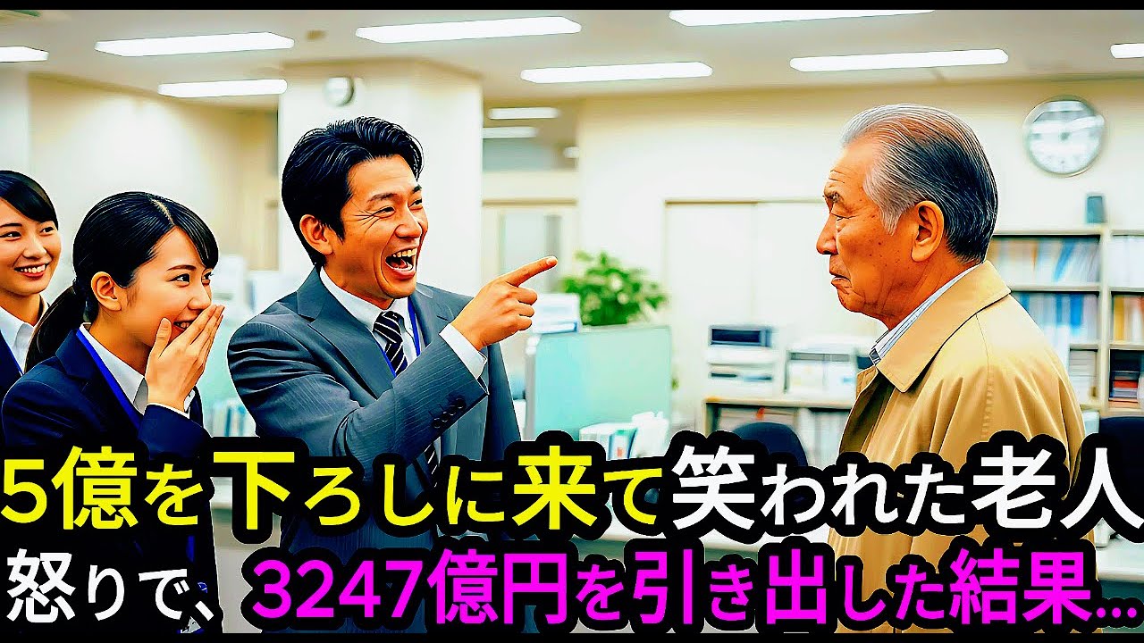 「認知症にも程がありますよ！ｗ」5億を下ろしに来て笑われた老人。彼が3247億円を全額引き出した瞬間、傲慢な銀行は崩壊した...