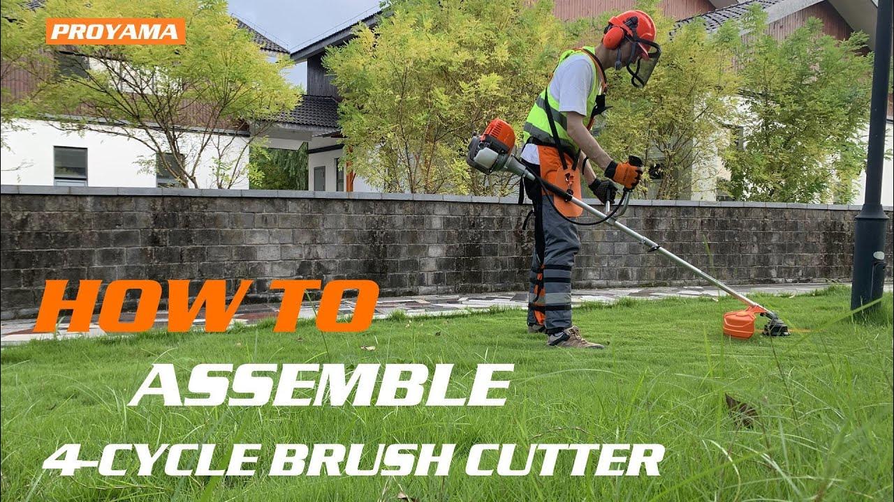 How to Assemble 4 Cycle Brush Cutter, String Trimmer, Weed Eater, Weed