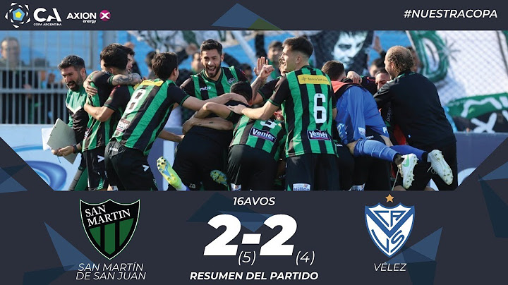 16avos: San Martín de San Juan 2 (5) - Vélez 2 (4)