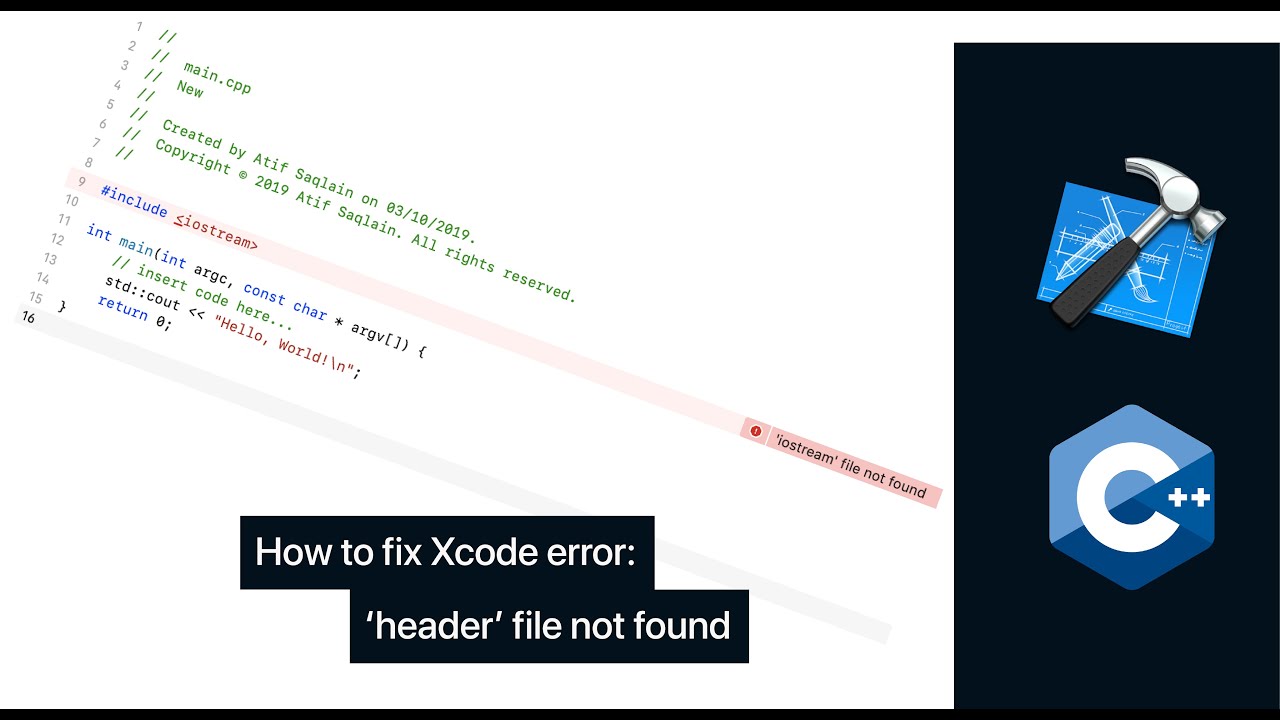 How To Fix C++ Header File Not Found In Xcode.