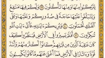 تكرار الوجه العاشر من سورة غافر كل آية ٣مرات للشيخ فارس