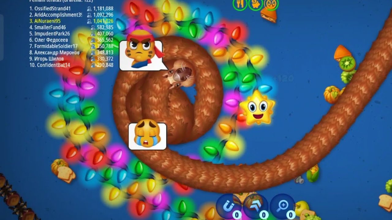 Akhirnya Dapat Hadiah Cacing Garland Terbaru tahun 2024 Skor 20 juta WormsZone🤩