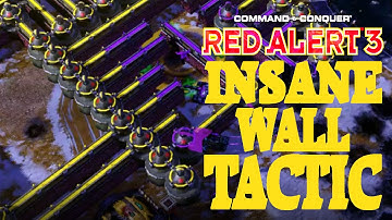 CnC Red Alert 3 Insane Wall Tactic (No Commentary)