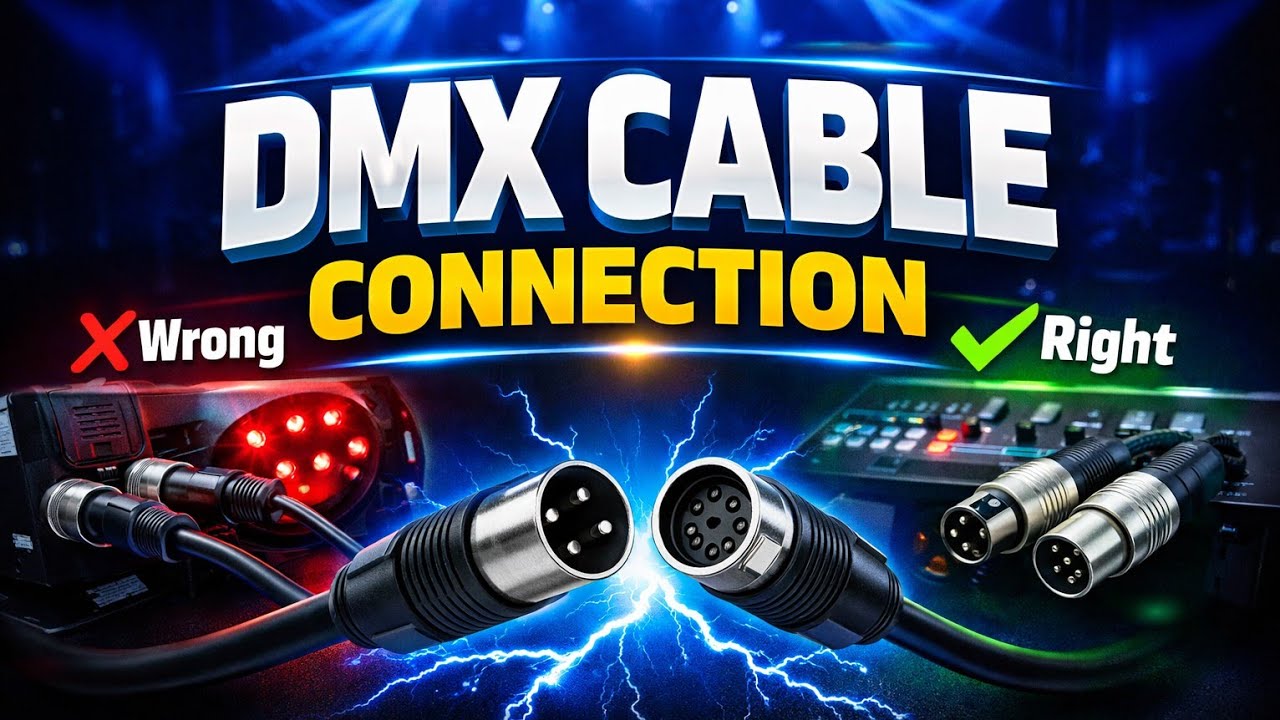 How to Connect DMX Cable Properly | DJ & Stage Light Cable Wiring Mistakes ❌ सही तरीका सीखें (Hindi)