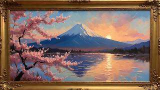 Mount Fuji Screensaver for TV | Japanese Oil Painting Art | 8 Hours | 4K screenshot 3