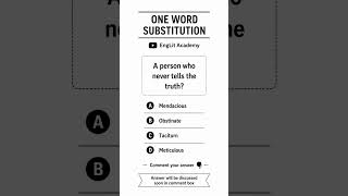 one word substitution.