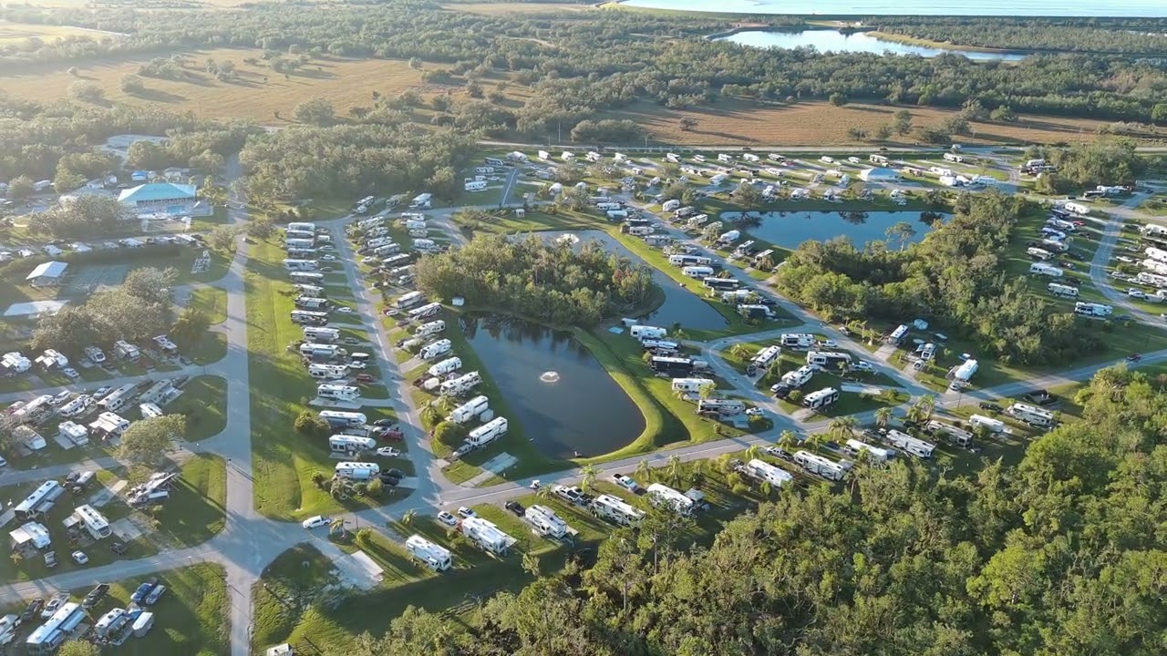 Riverside RV Resort Arcadia Florida 4K drone footage